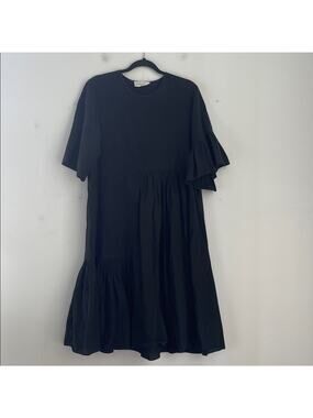 Correll Correll CoCo 100% cotton assymetrical lagenlook short sleeve dress sz L